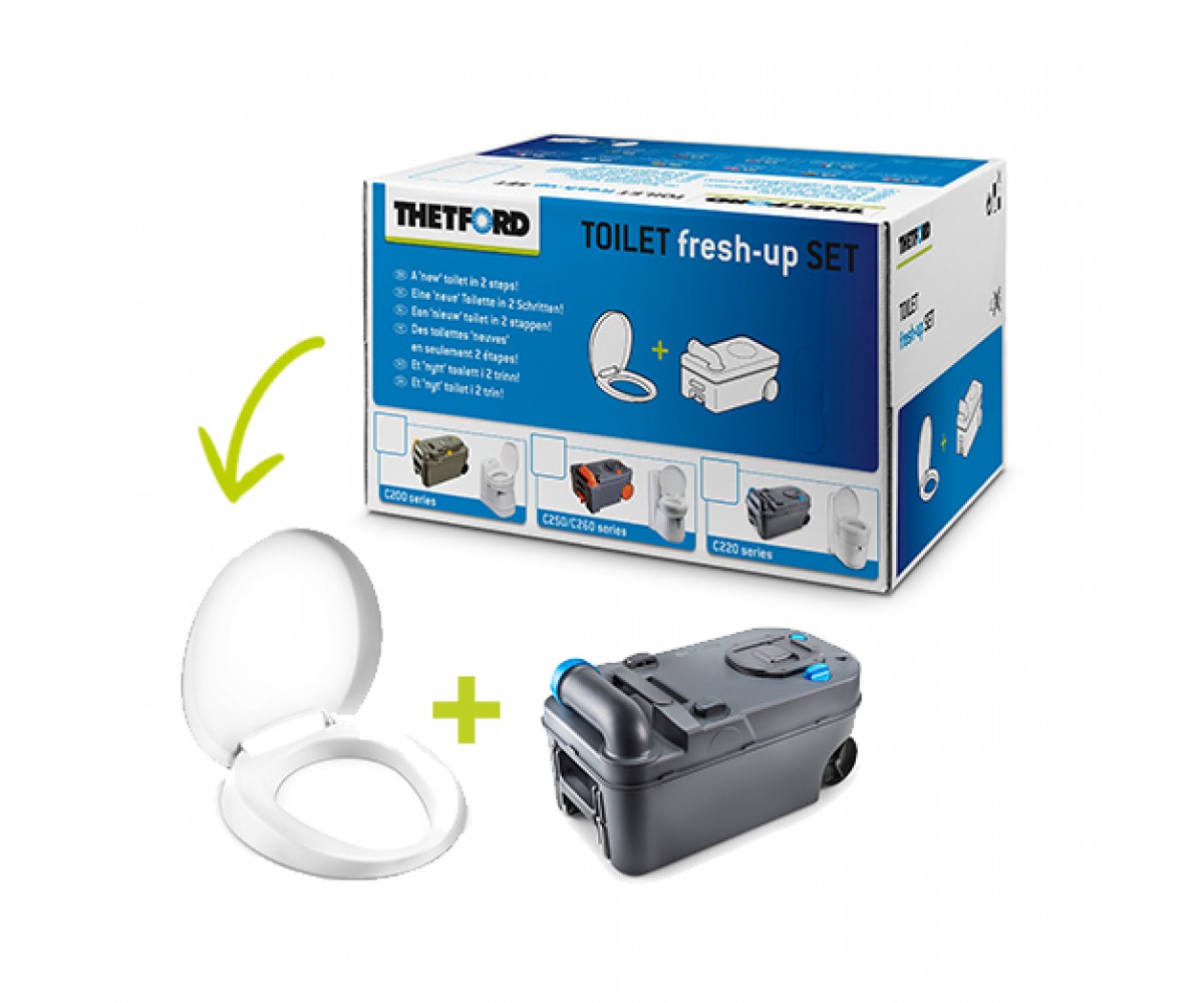 CASSETTA WC - THETFORD FRESH UP SET C220 - CON MANIGLIA E RUOTE - 65228kit